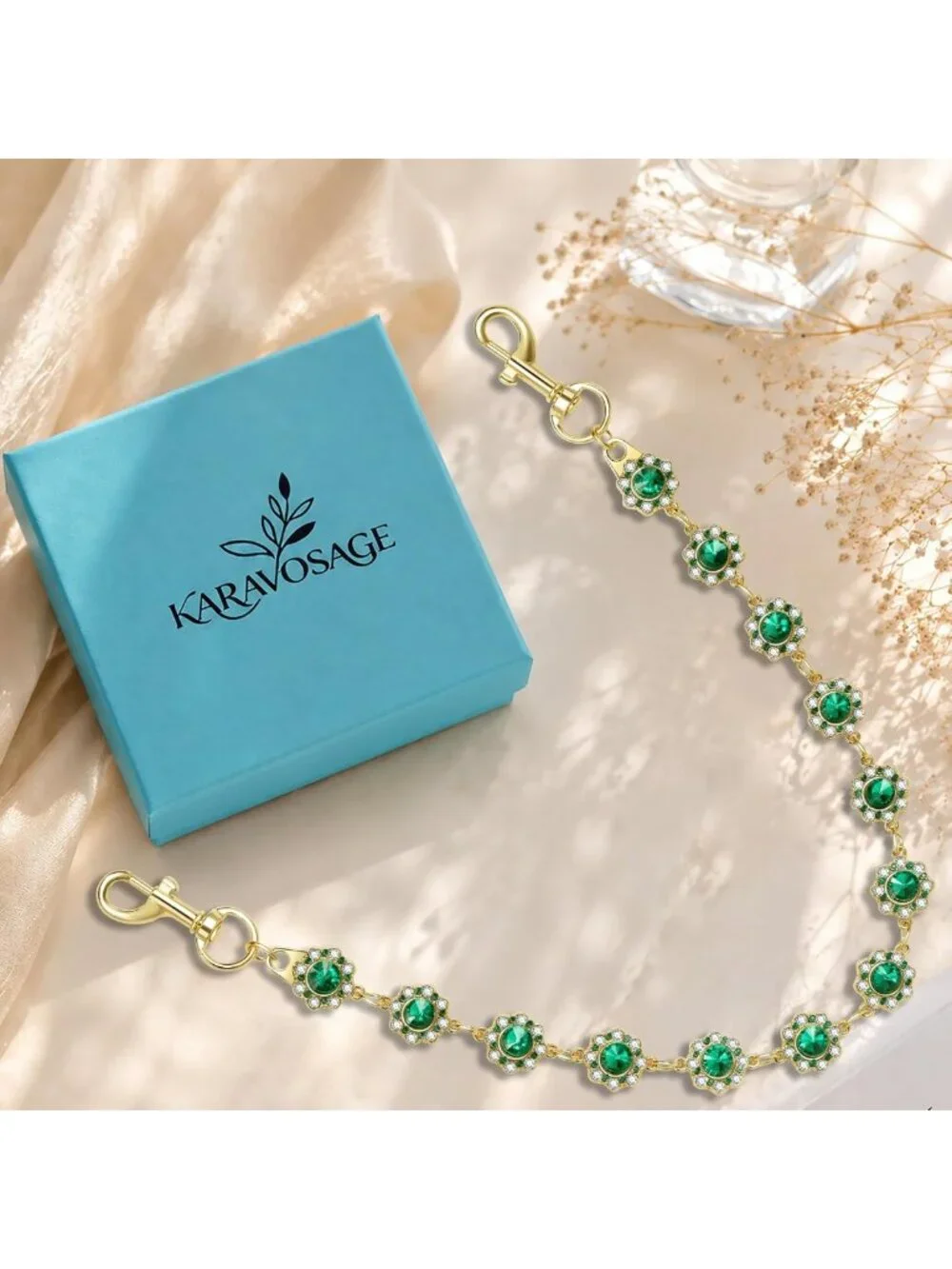 Rhinestone Chain Bag Charms, Sparkling Diamond Purse Accessories for Handbags